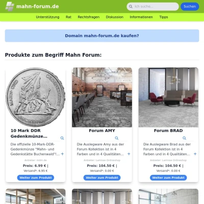 Screenshot mahn-forum.de