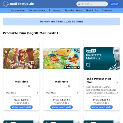 Screenshot mail-fast01.de