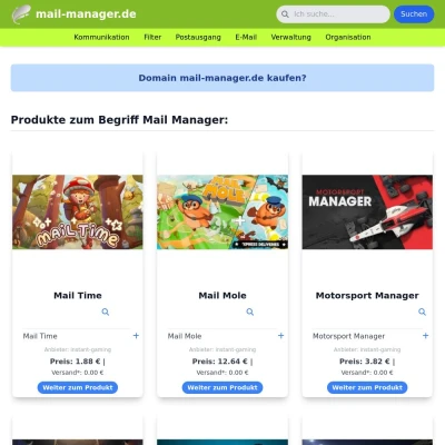 Screenshot mail-manager.de