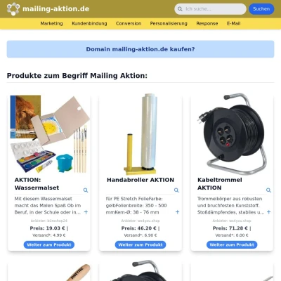 Screenshot mailing-aktion.de