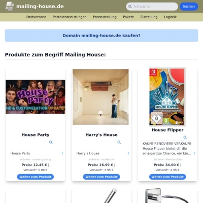 Screenshot mailing-house.de