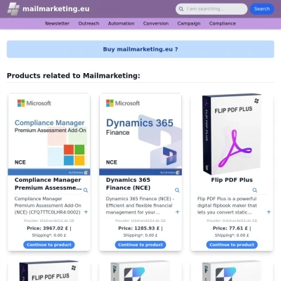 Screenshot mailmarketing.eu