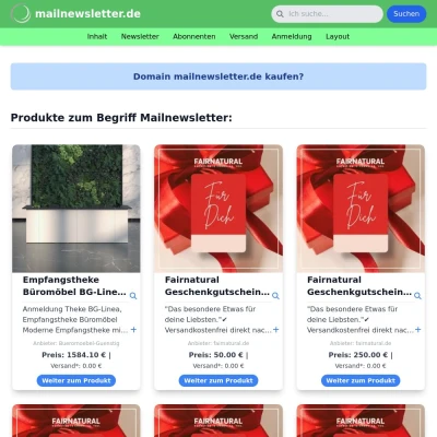 Screenshot mailnewsletter.de