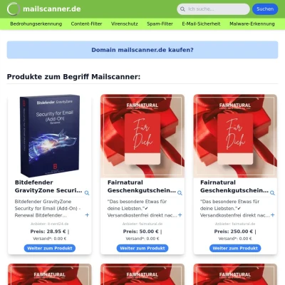 Screenshot mailscanner.de