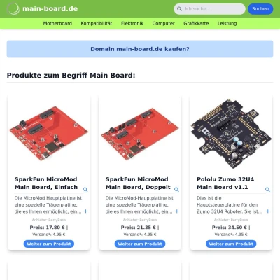 Screenshot main-board.de