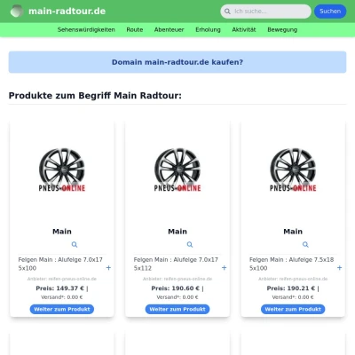Screenshot main-radtour.de