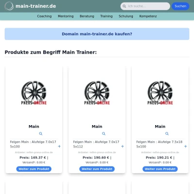 Screenshot main-trainer.de