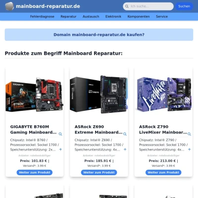 Screenshot mainboard-reparatur.de