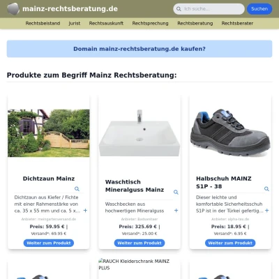 Screenshot mainz-rechtsberatung.de