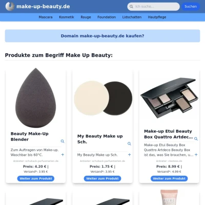 Screenshot make-up-beauty.de