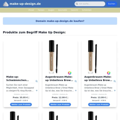 Screenshot make-up-design.de