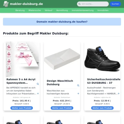 Screenshot makler-duisburg.de