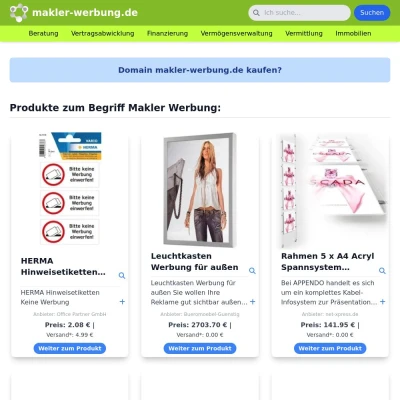 Screenshot makler-werbung.de