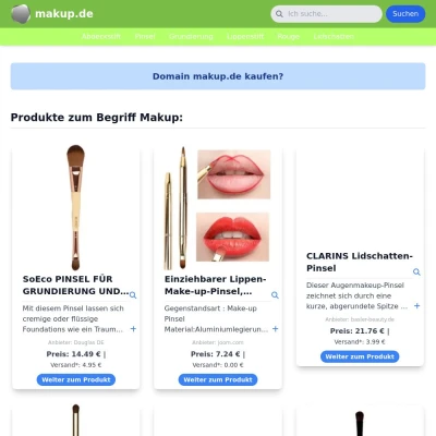 Screenshot makup.de