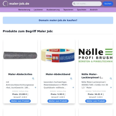 Screenshot maler-job.de
