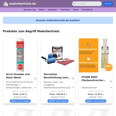 Screenshot malerbertrieb.de