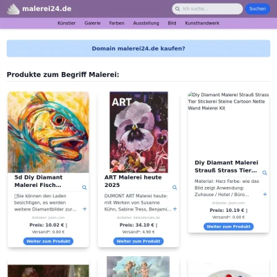 Screenshot malerei24.de