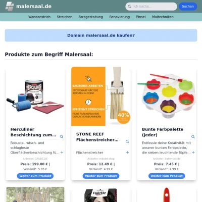 Screenshot malersaal.de