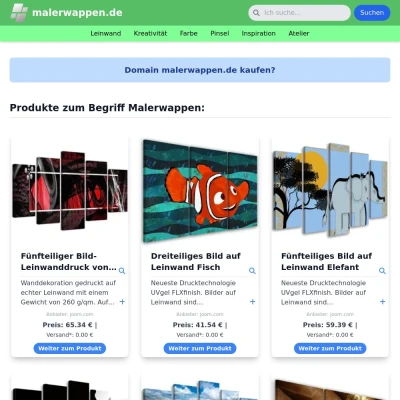 Screenshot malerwappen.de