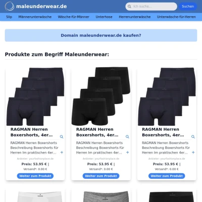 Screenshot maleunderwear.de