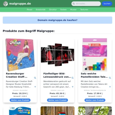 Screenshot malgruppe.de