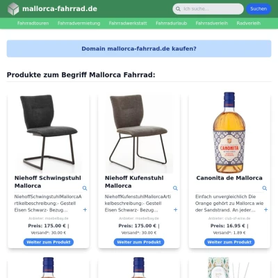 Screenshot mallorca-fahrrad.de