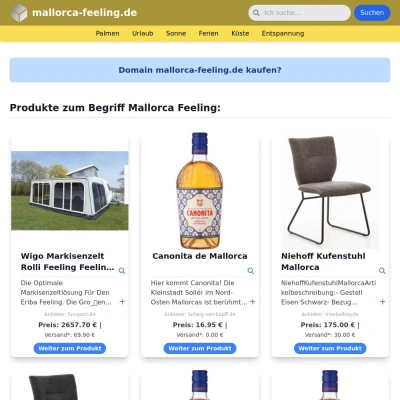 Screenshot mallorca-feeling.de