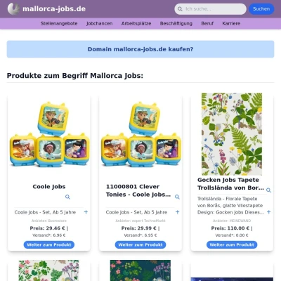 Screenshot mallorca-jobs.de