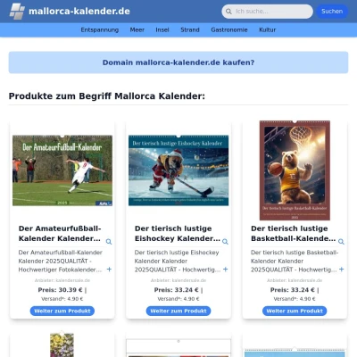 Screenshot mallorca-kalender.de