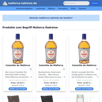 Screenshot mallorca-radreise.de