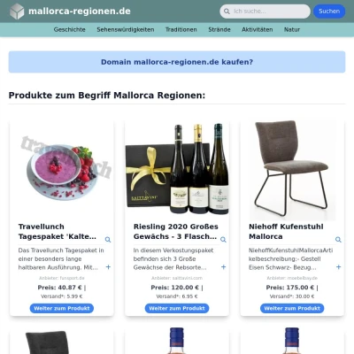 Screenshot mallorca-regionen.de