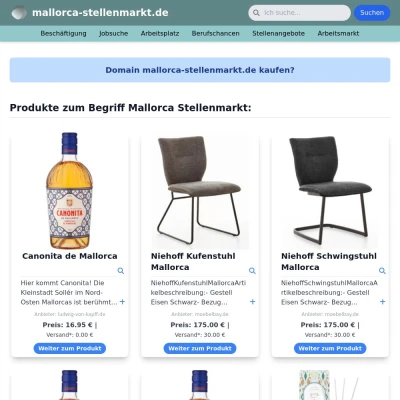 Screenshot mallorca-stellenmarkt.de
