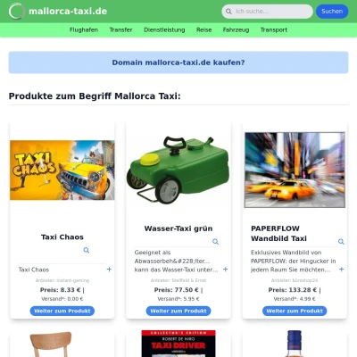 Screenshot mallorca-taxi.de