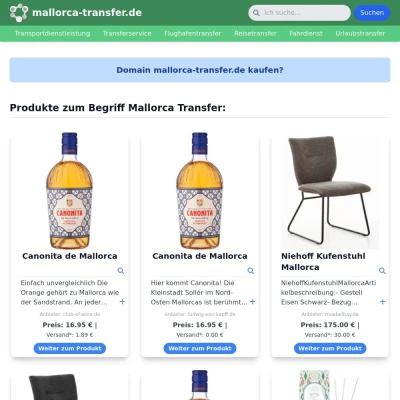 Screenshot mallorca-transfer.de