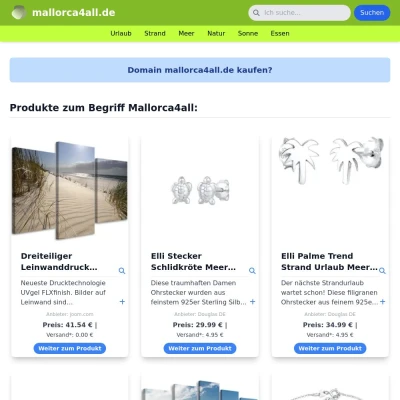 Screenshot mallorca4all.de