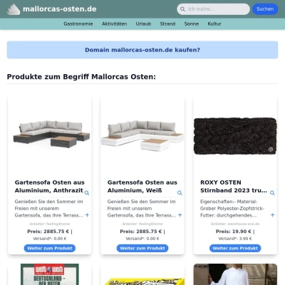 Screenshot mallorcas-osten.de