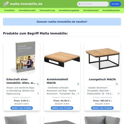 Screenshot malta-immobilie.de