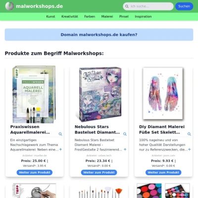 Screenshot malworkshops.de