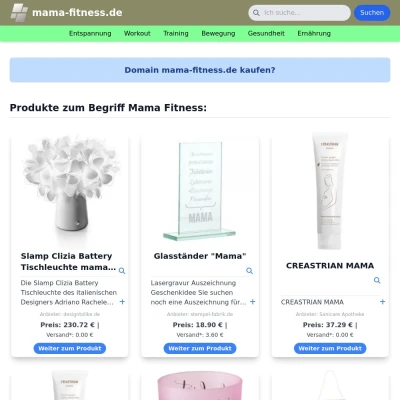 Screenshot mama-fitness.de