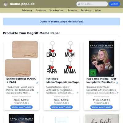 Screenshot mama-papa.de