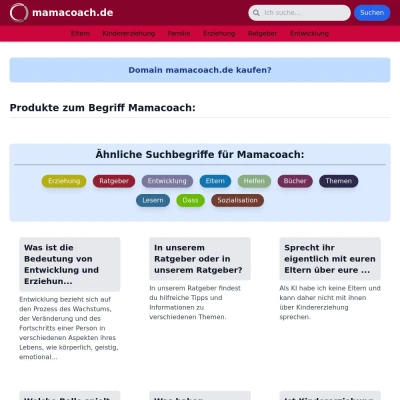 Screenshot mamacoach.de