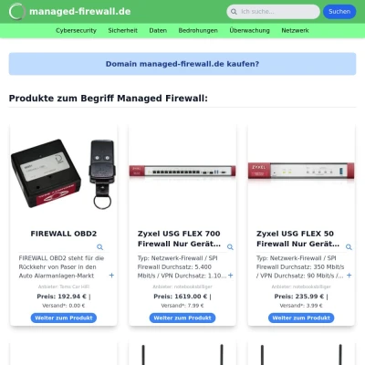 Screenshot managed-firewall.de