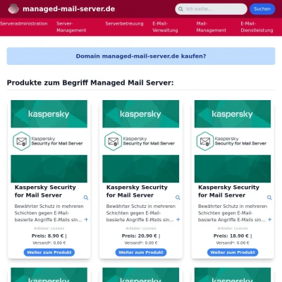 Screenshot managed-mail-server.de
