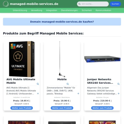 Screenshot managed-mobile-services.de