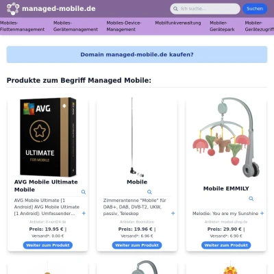 Screenshot managed-mobile.de