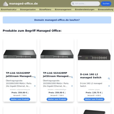 Screenshot managed-office.de