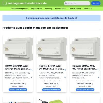 Screenshot management-assistance.de