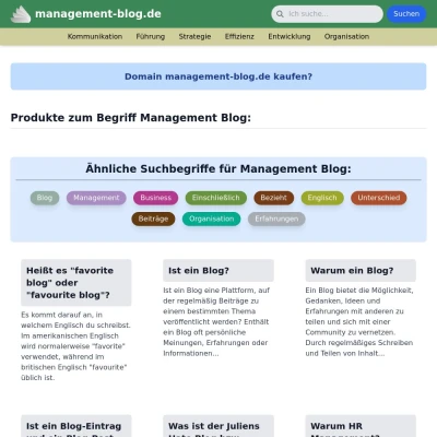 Screenshot management-blog.de