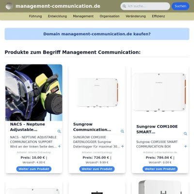 Screenshot management-communication.de