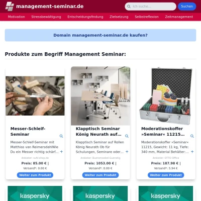 Screenshot management-seminar.de